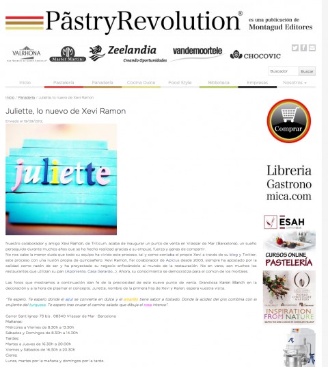 Triticum en Pastry revolution